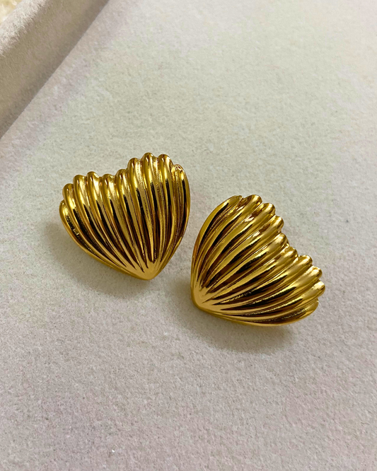 Heartbeat Studs- 18K Gold Plated
