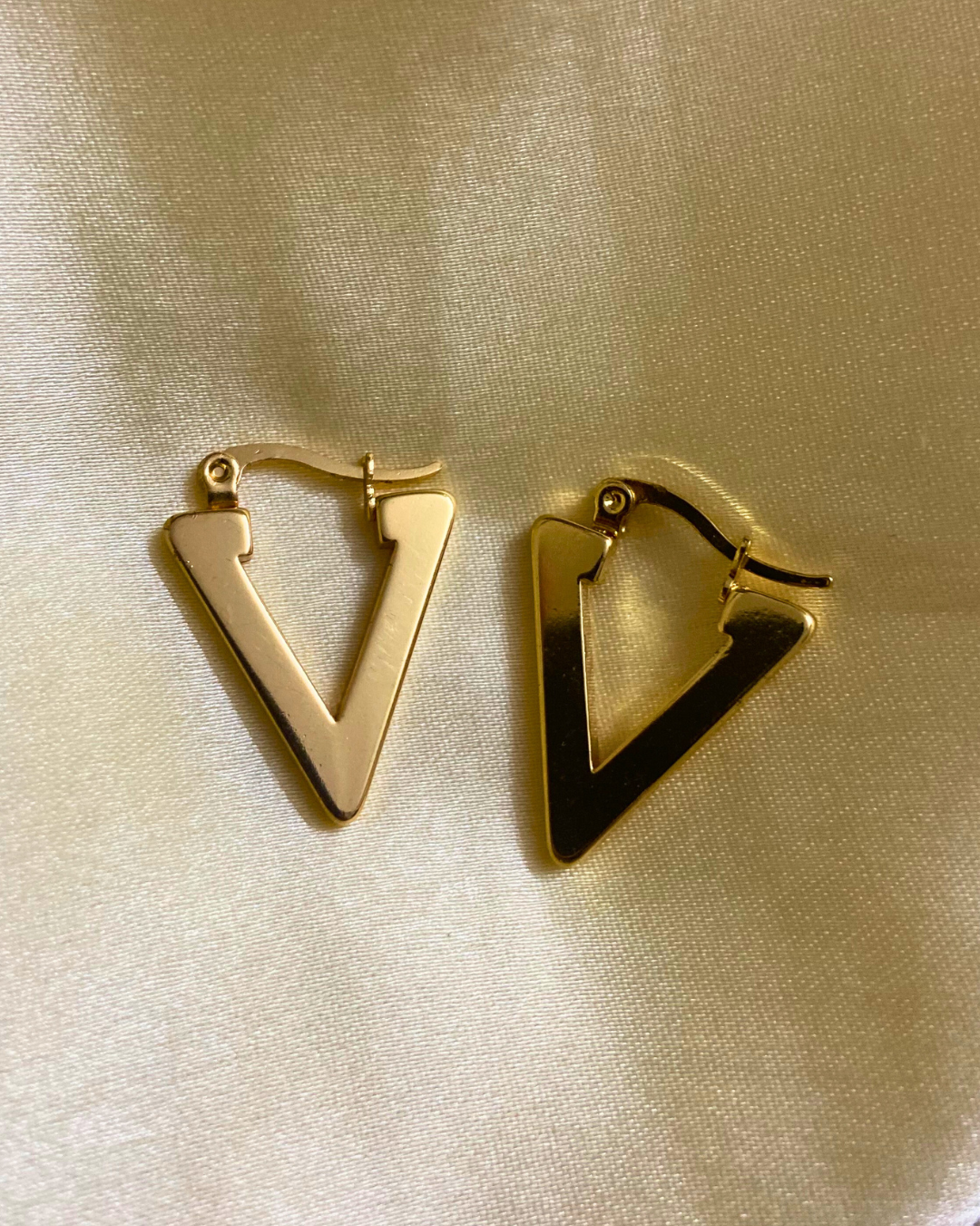 Vertex Hoops 18K Gold Plated