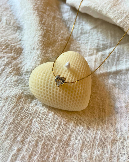 Petite Heart Solitaire Necklace 18k Gold Plated
