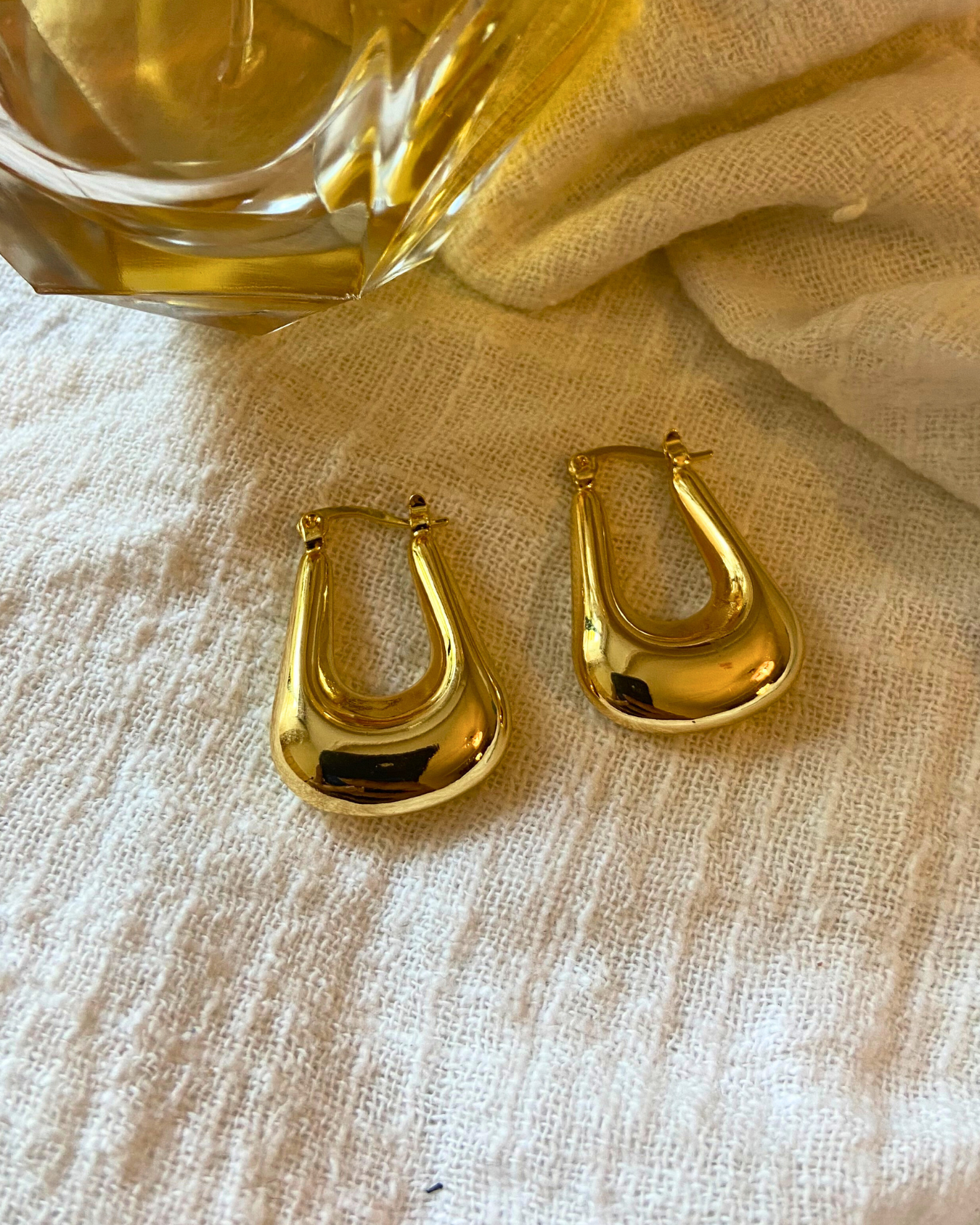 Timeless Glow Hoops 18K Gold Plated