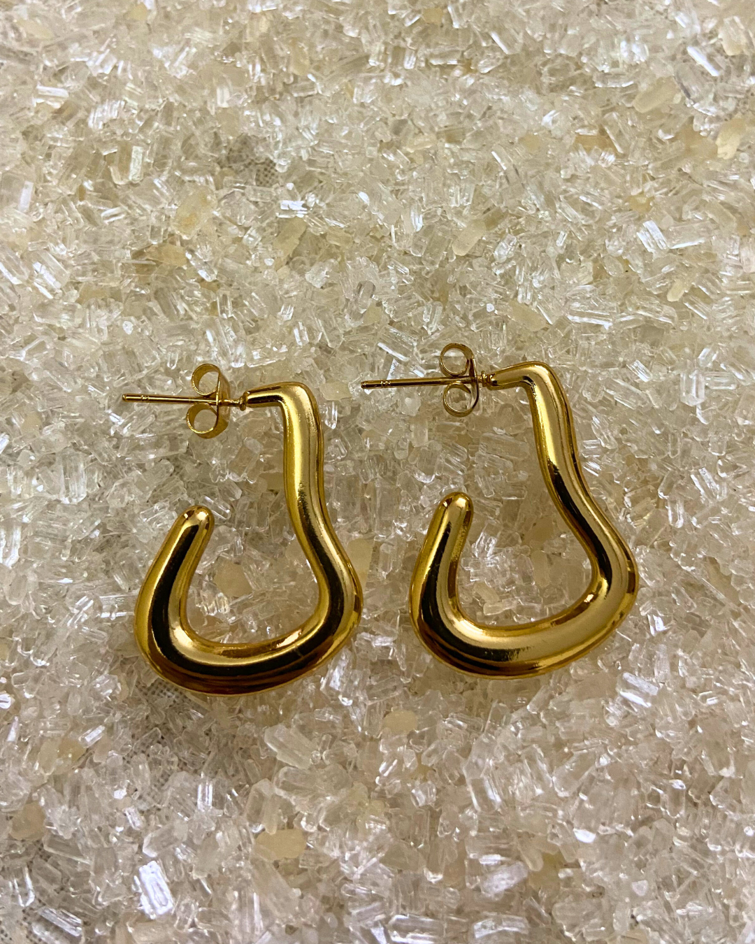 Dewcurve Hoops- 18K Gold Plated