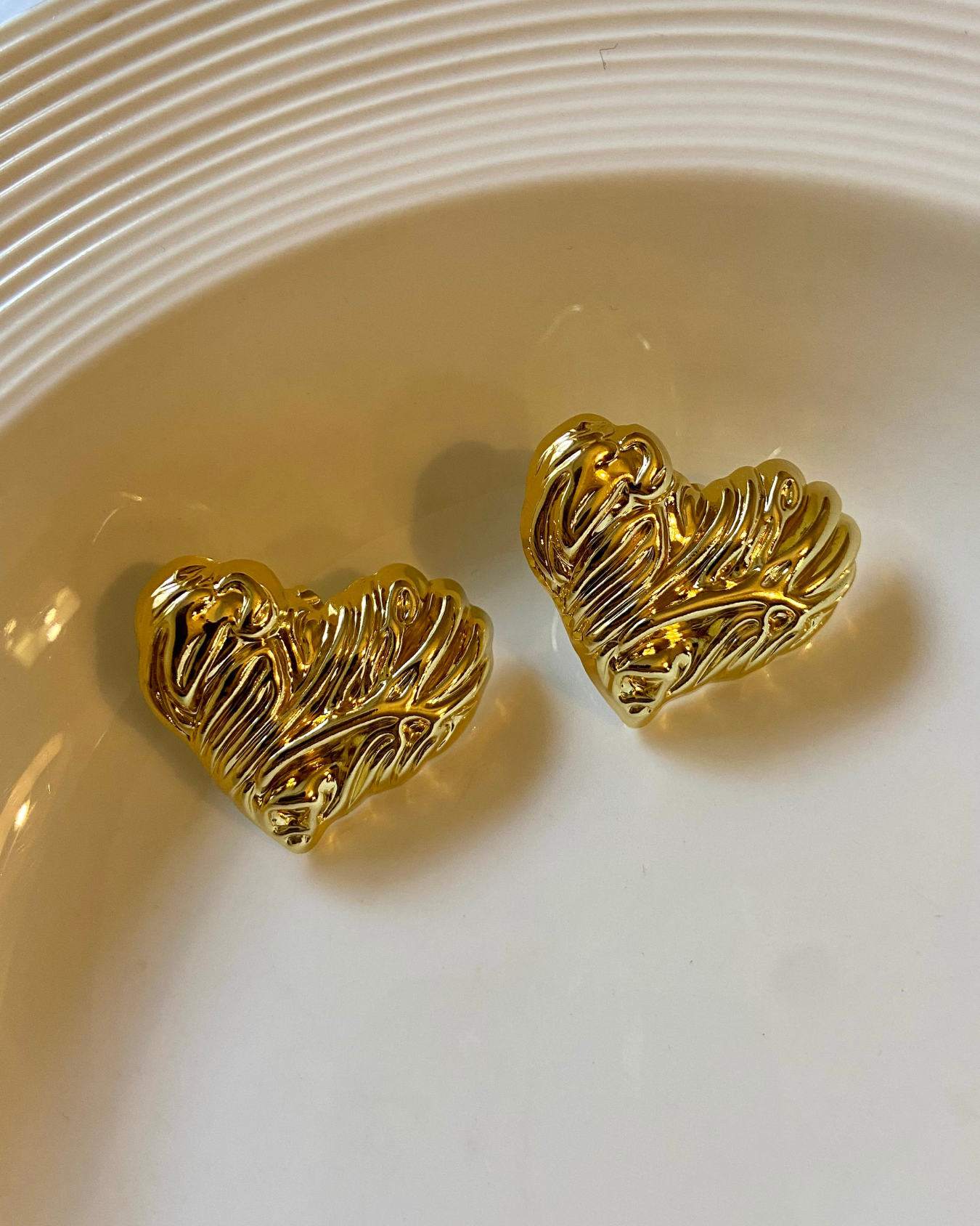 Ember Heart Studs 18K Gold Plated