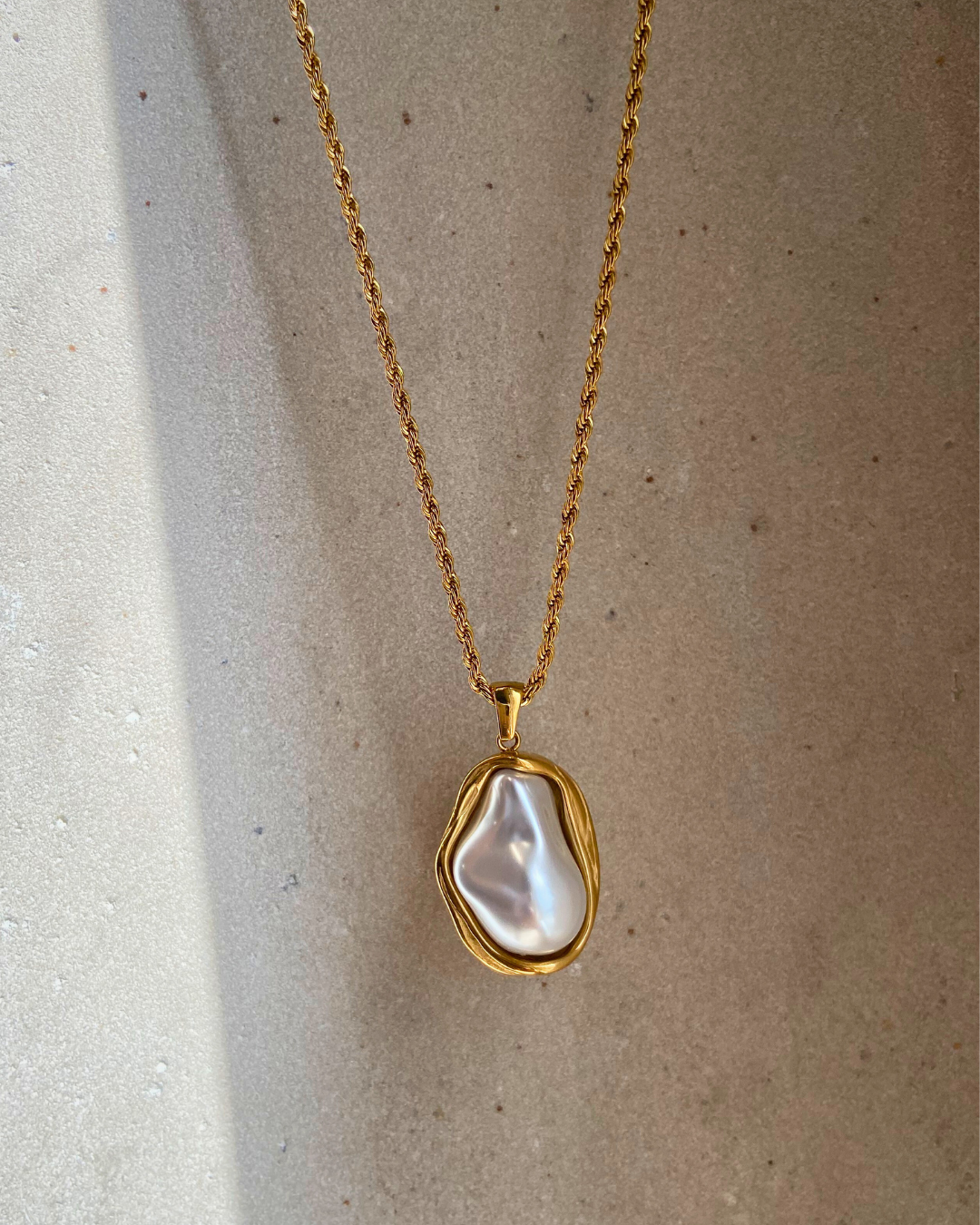 Silver Eclipse Necklace- 18K Gold Plated