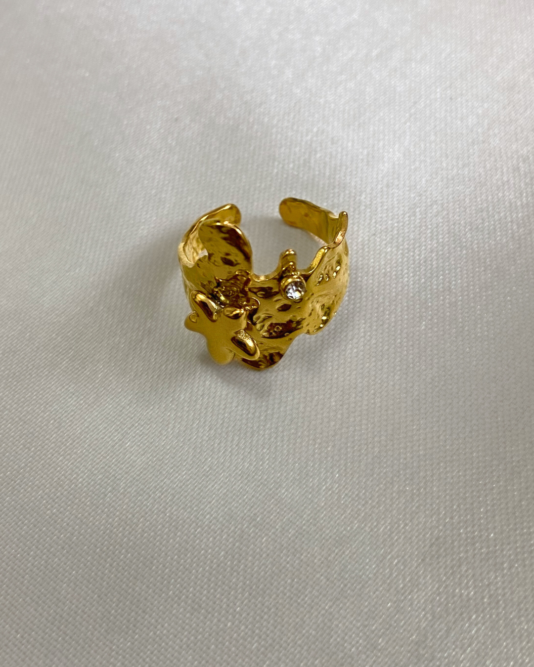 Starry Textured Ring- Adjustable