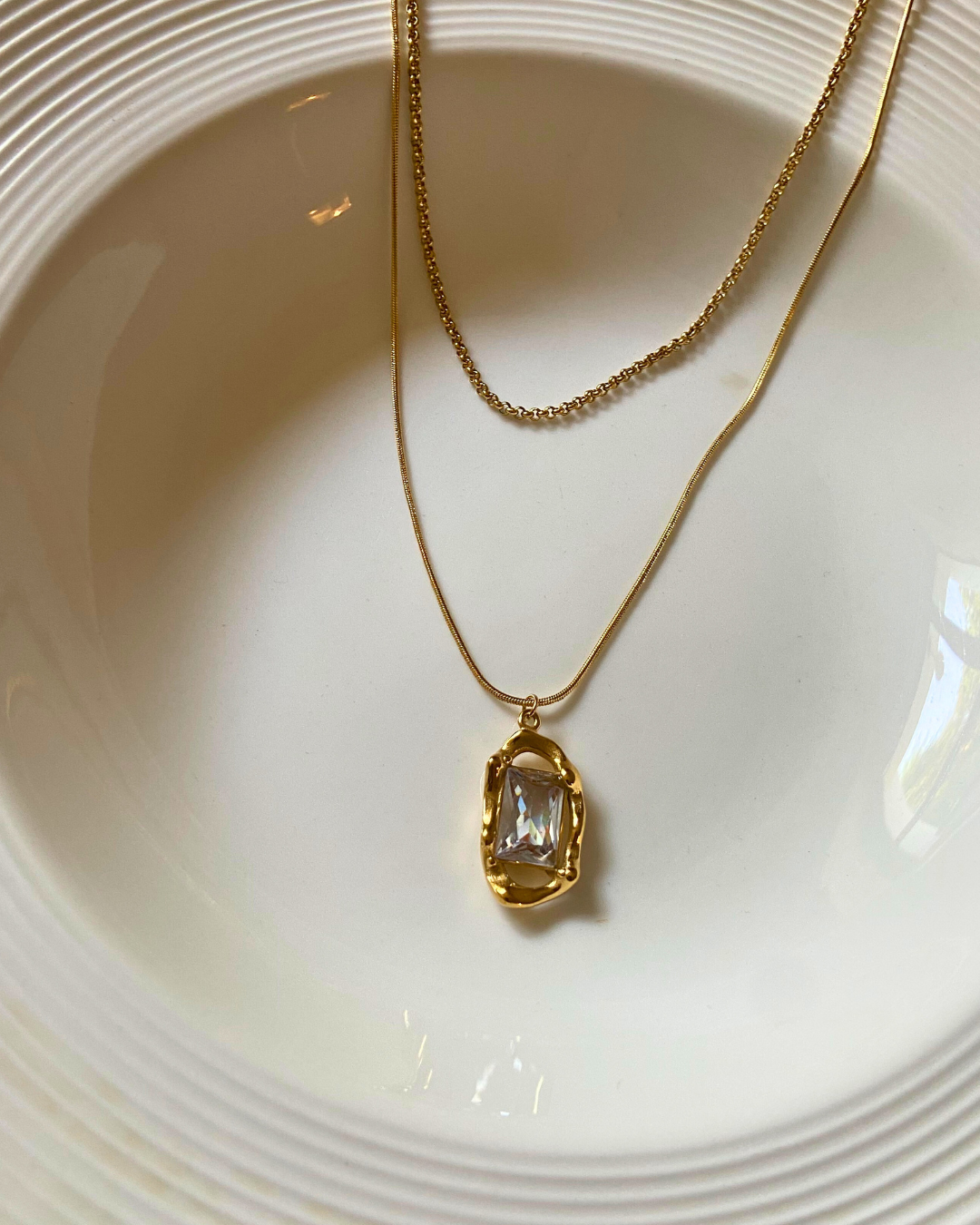 Twilight Layered Necklace 18K Gold Plated