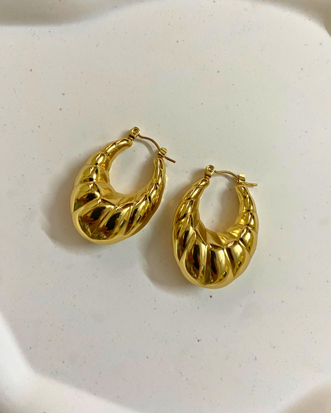 Aurora Croissant Hoops 18K Gold Plated