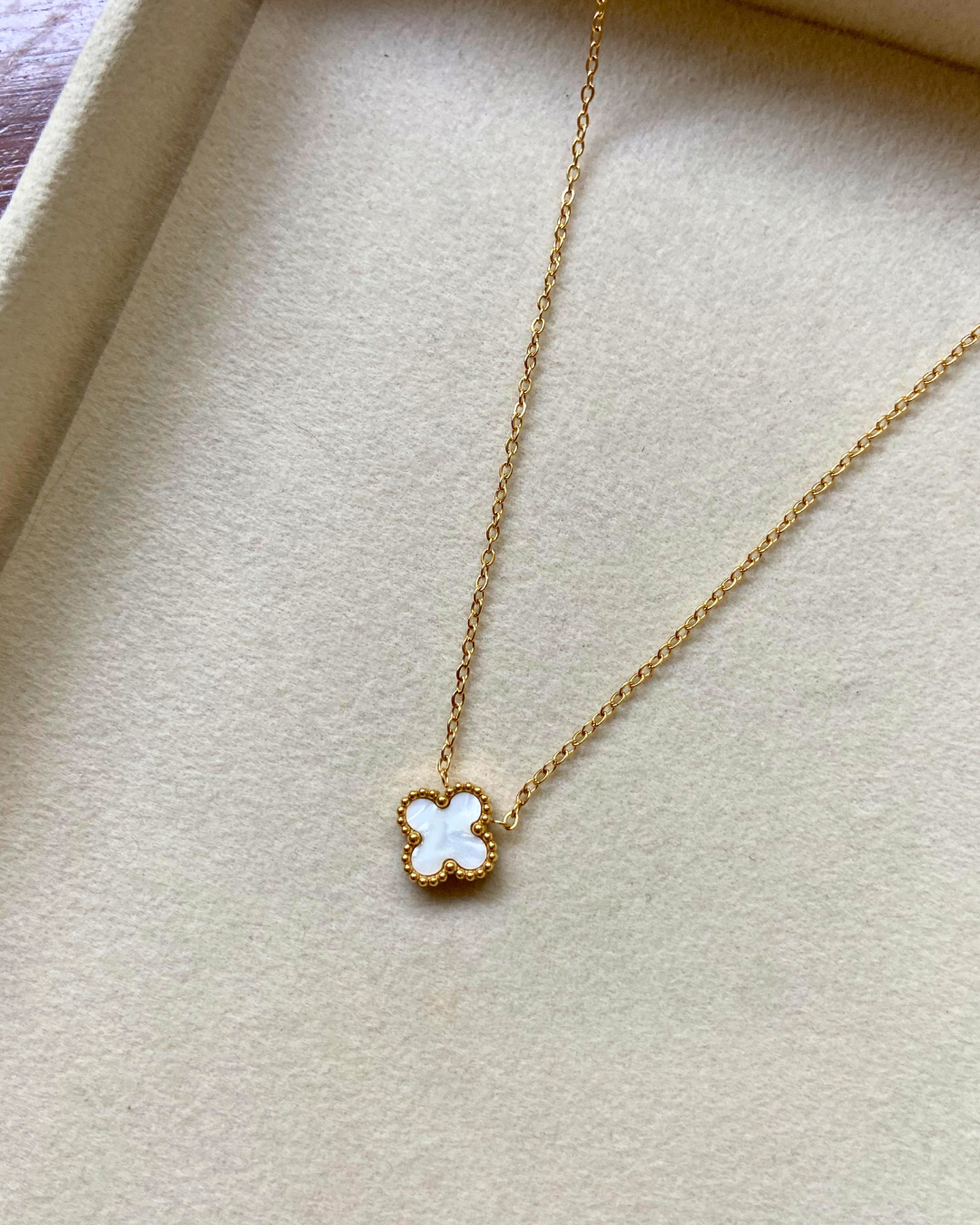 Reversible Clover Necklace- 18K Gold Plated