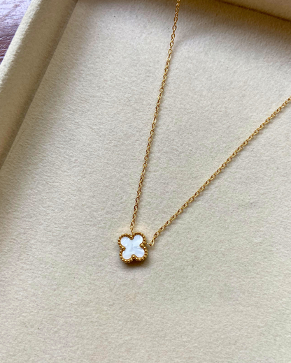 Reversible Clover Necklace- 18K Gold Plated