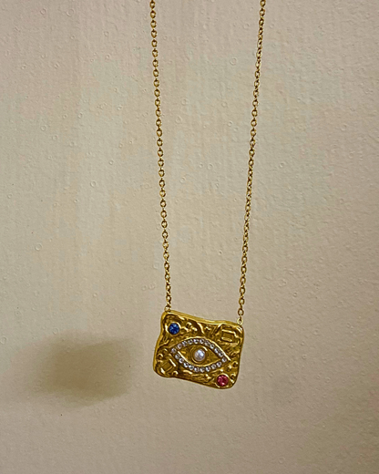 Eye of Grace Necklace- 18K Gold Plated