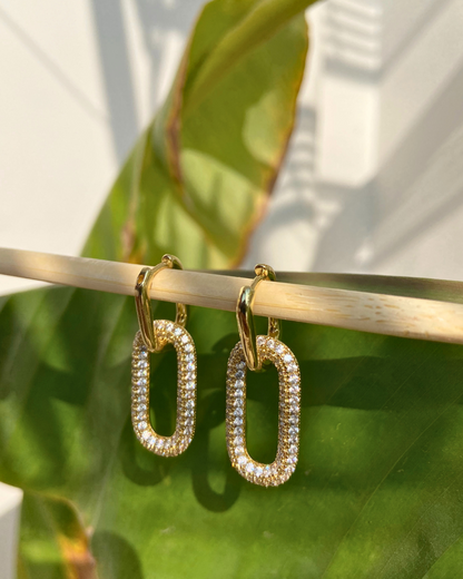 Amelia Two Way Hoops 18K Gold Plated