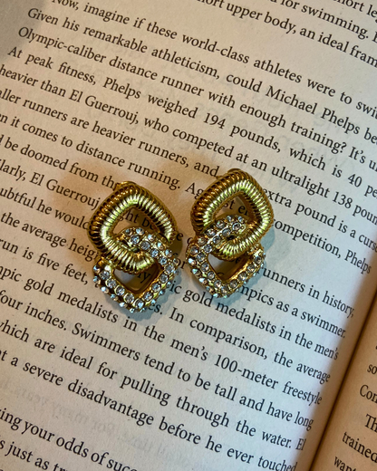 Shimmer Knot Earrings- 18K Gold Plated