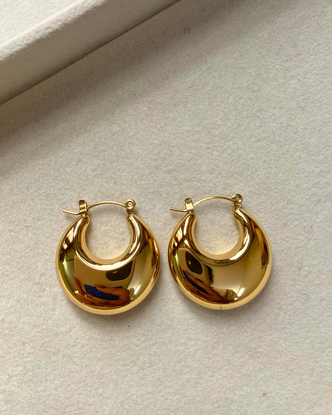 Gold Round Hoops (Small)- 18K Gold Plated