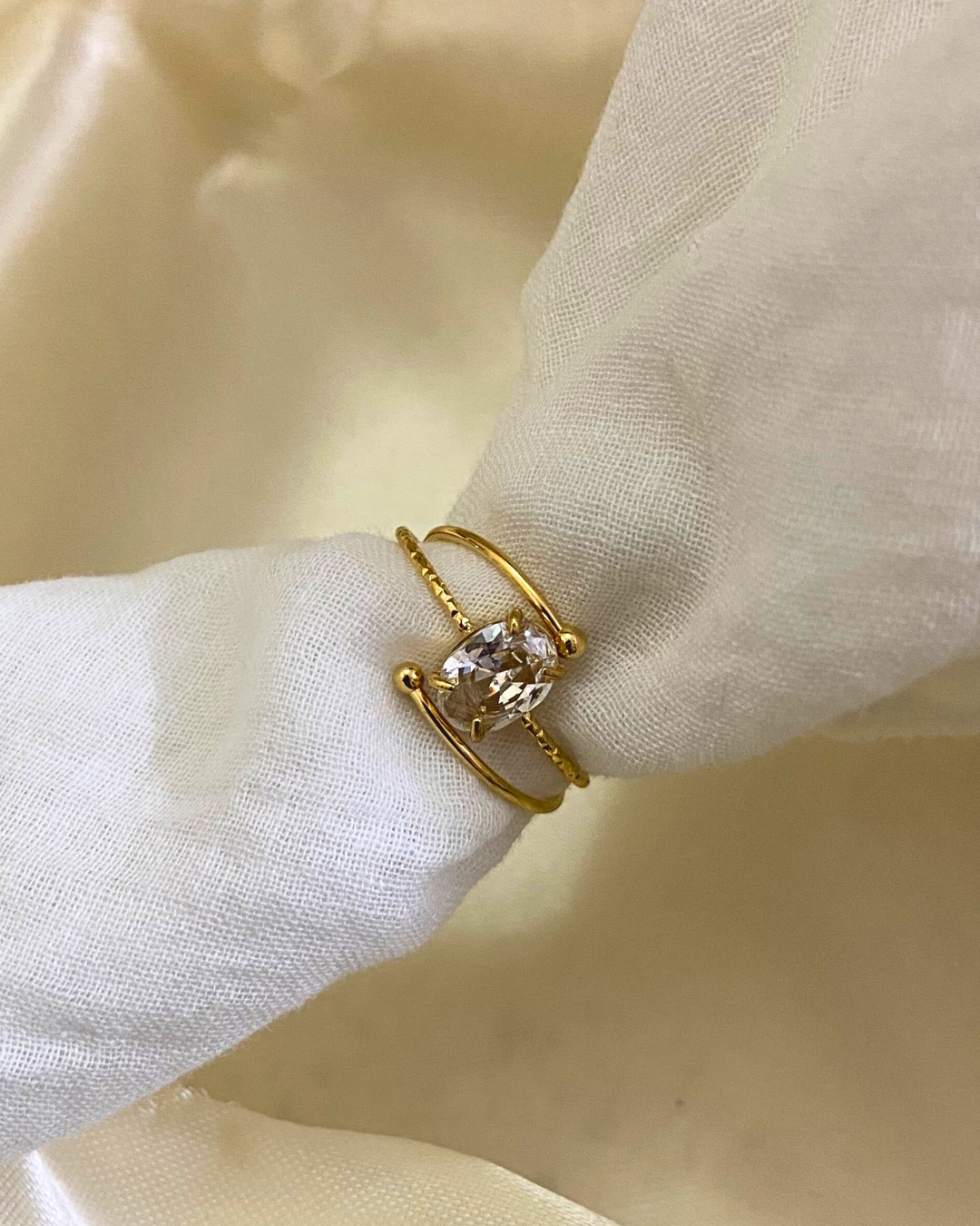 Solitaire String Ring- Adjustable