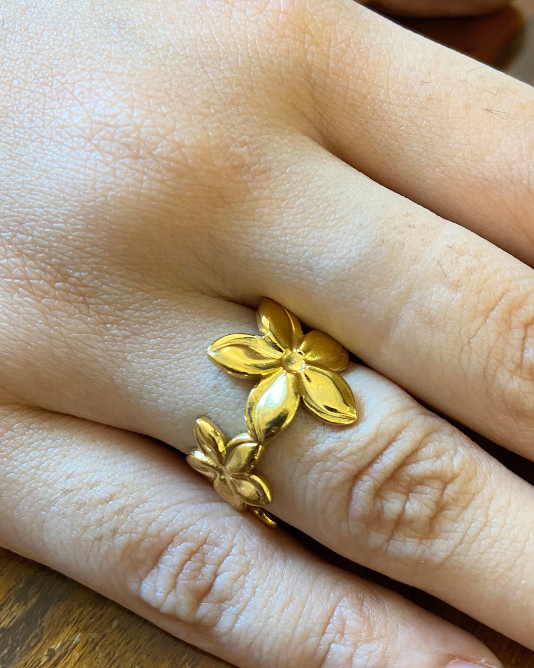 Floral Band Ring- Adjustable