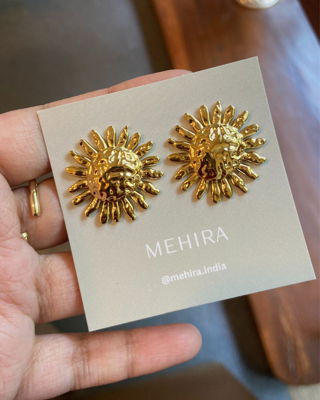 Sun Glow Studs- 18K Gold Plated