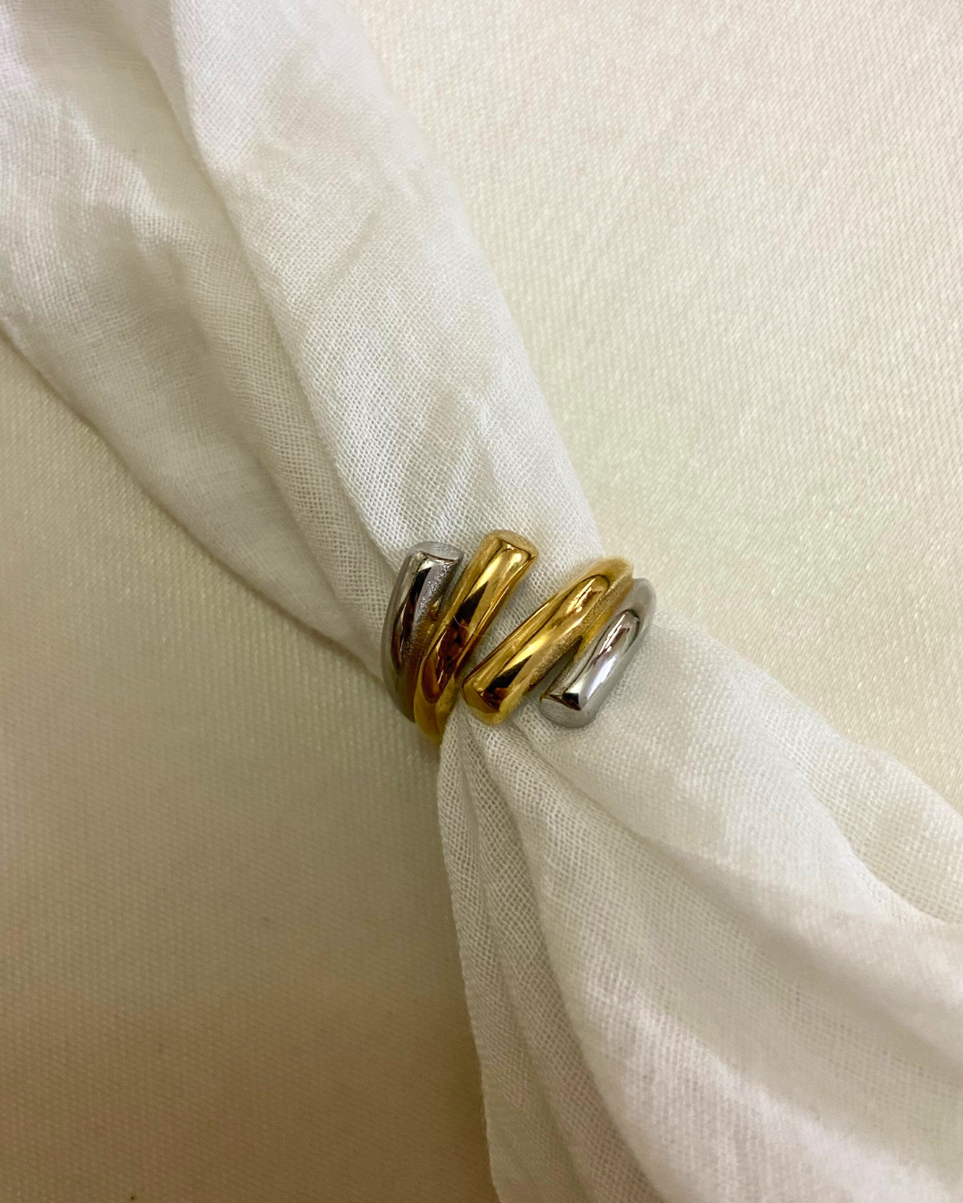 Meridia Dual Toned Ring- Slightly Adjustable