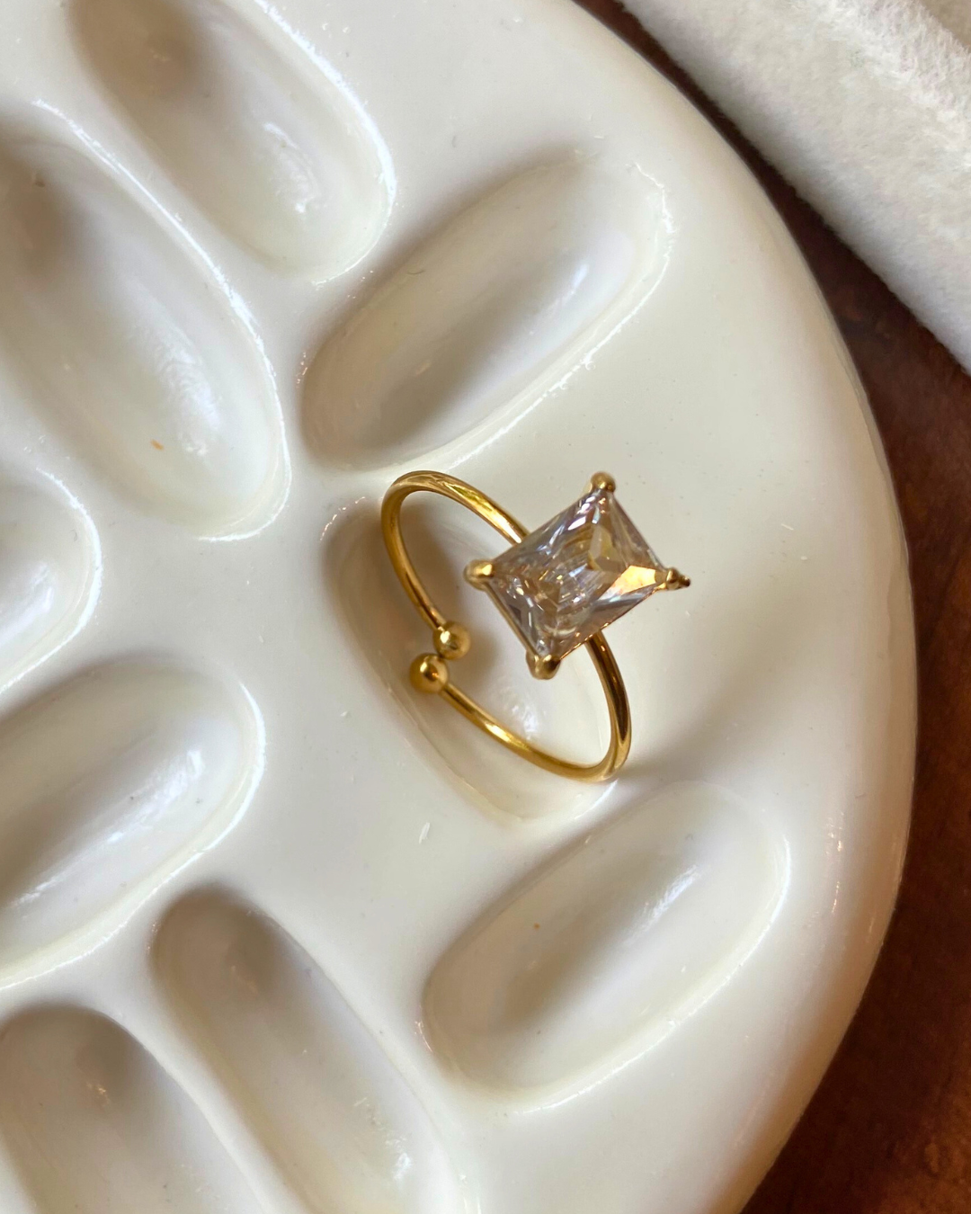 Sleek Solitaire Ring- Adjustable