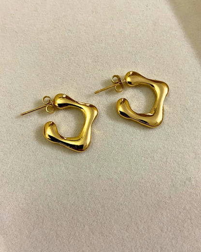 Twysta Hoops- 18K Gold Plated