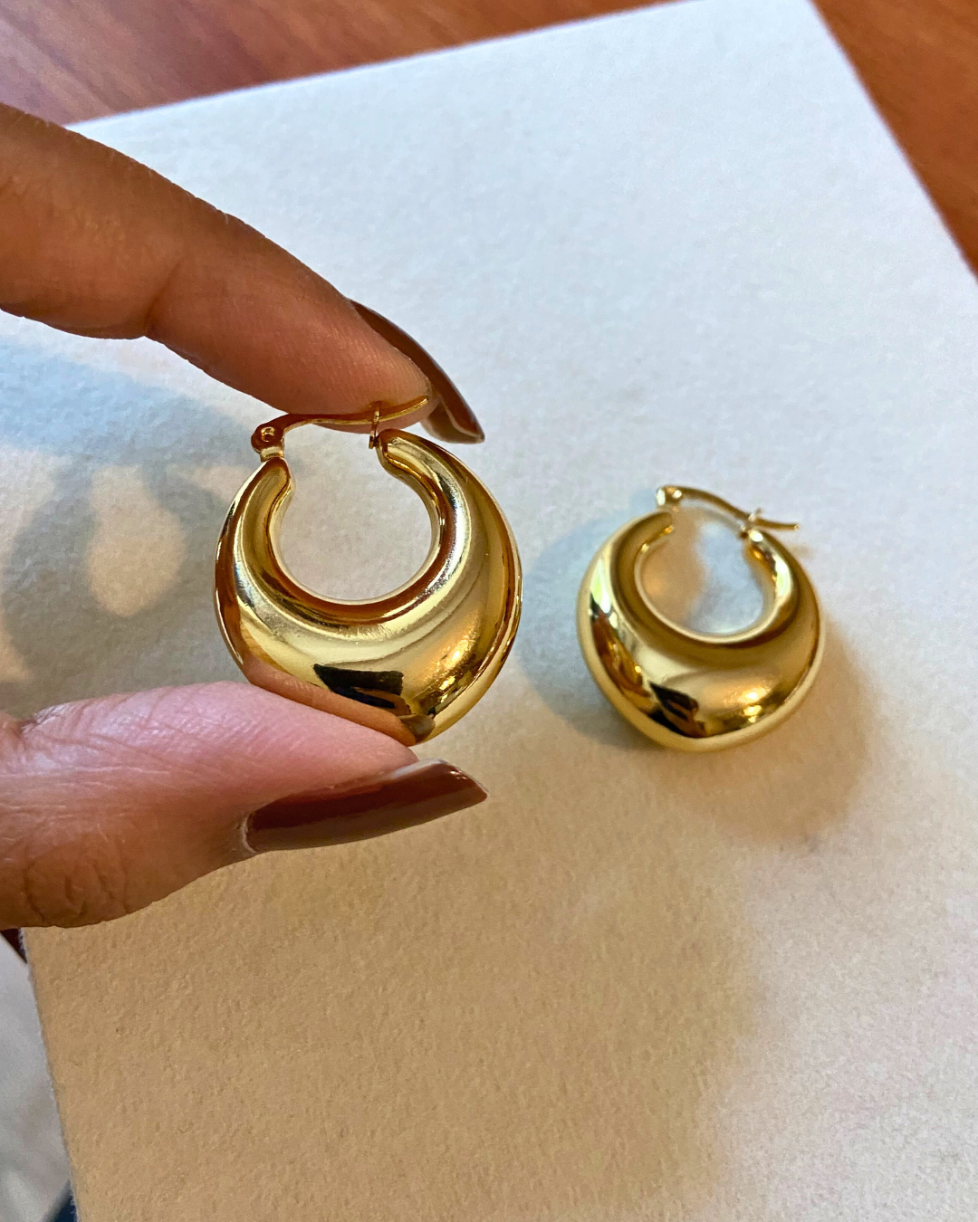 Elan Classic Hoops- 18K Gold Plated