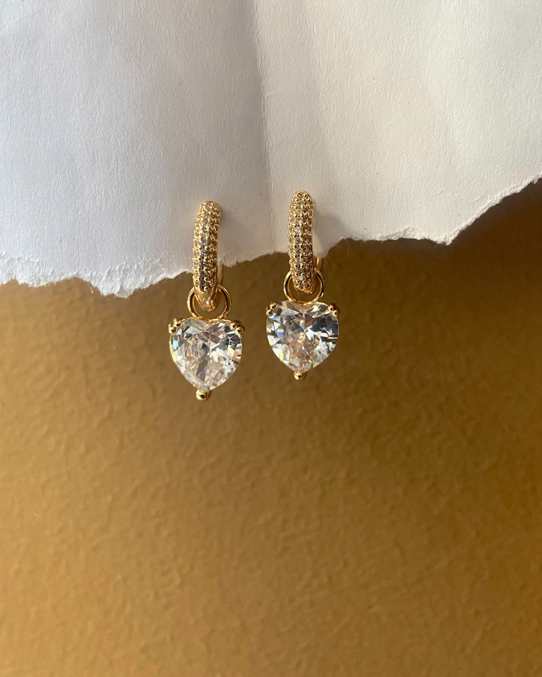 Two Way Heart Solitaire Hoops