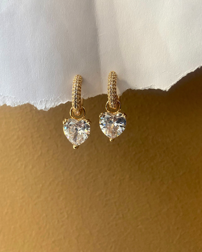 Two Way Heart Solitaire Hoops