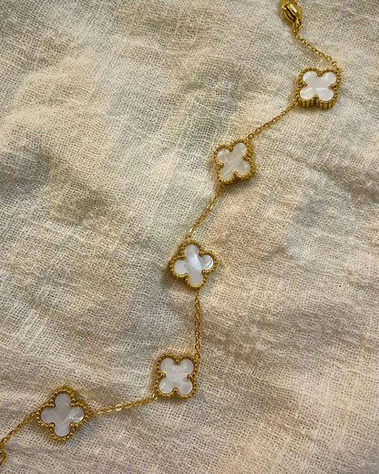 White Clover Bracelet-18K Gold Plated