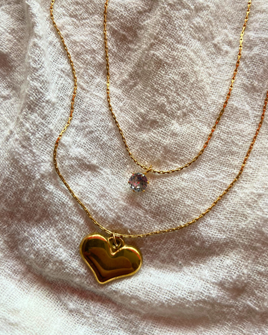 Soli Heart Necklace- 18K Gold Plated