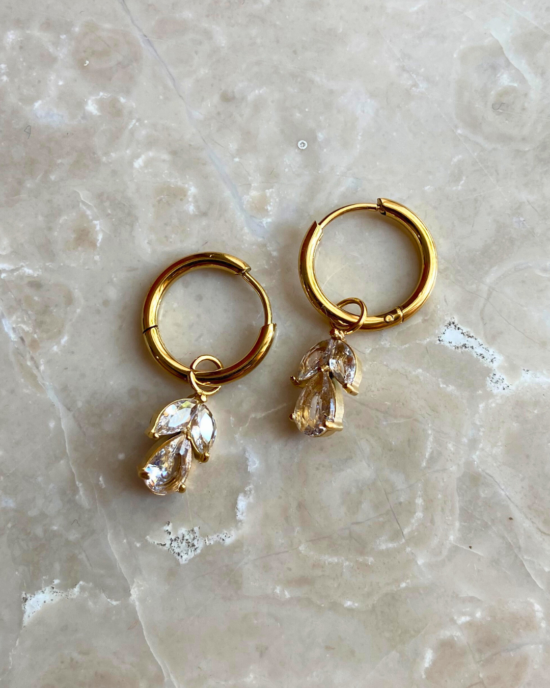 Ellis Charm Earrings 18K Gold Plated
