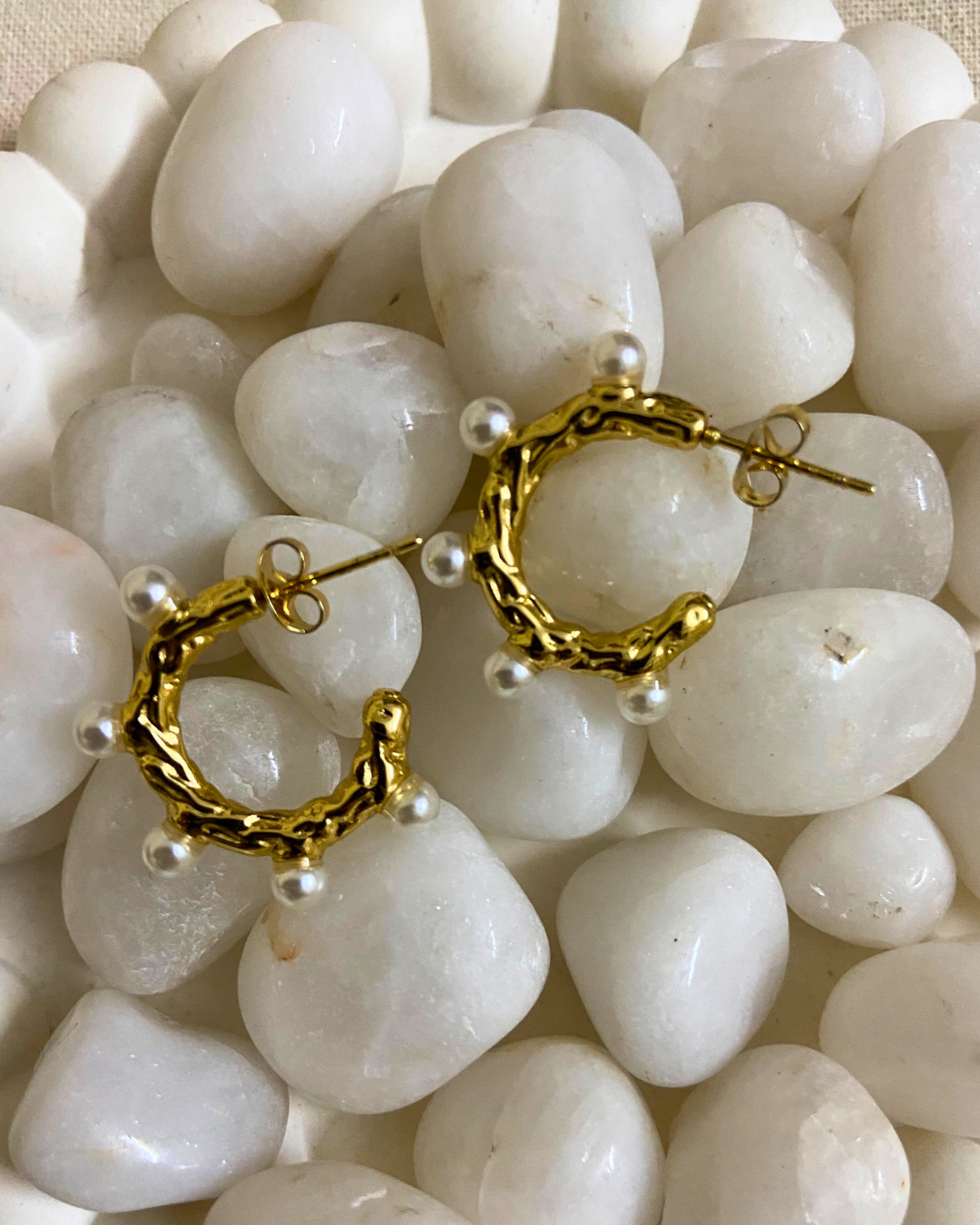 Pearl Affix Earring 18K Gold Plated