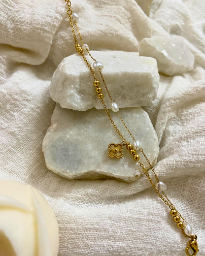 Pearl and Hearts Bracelet