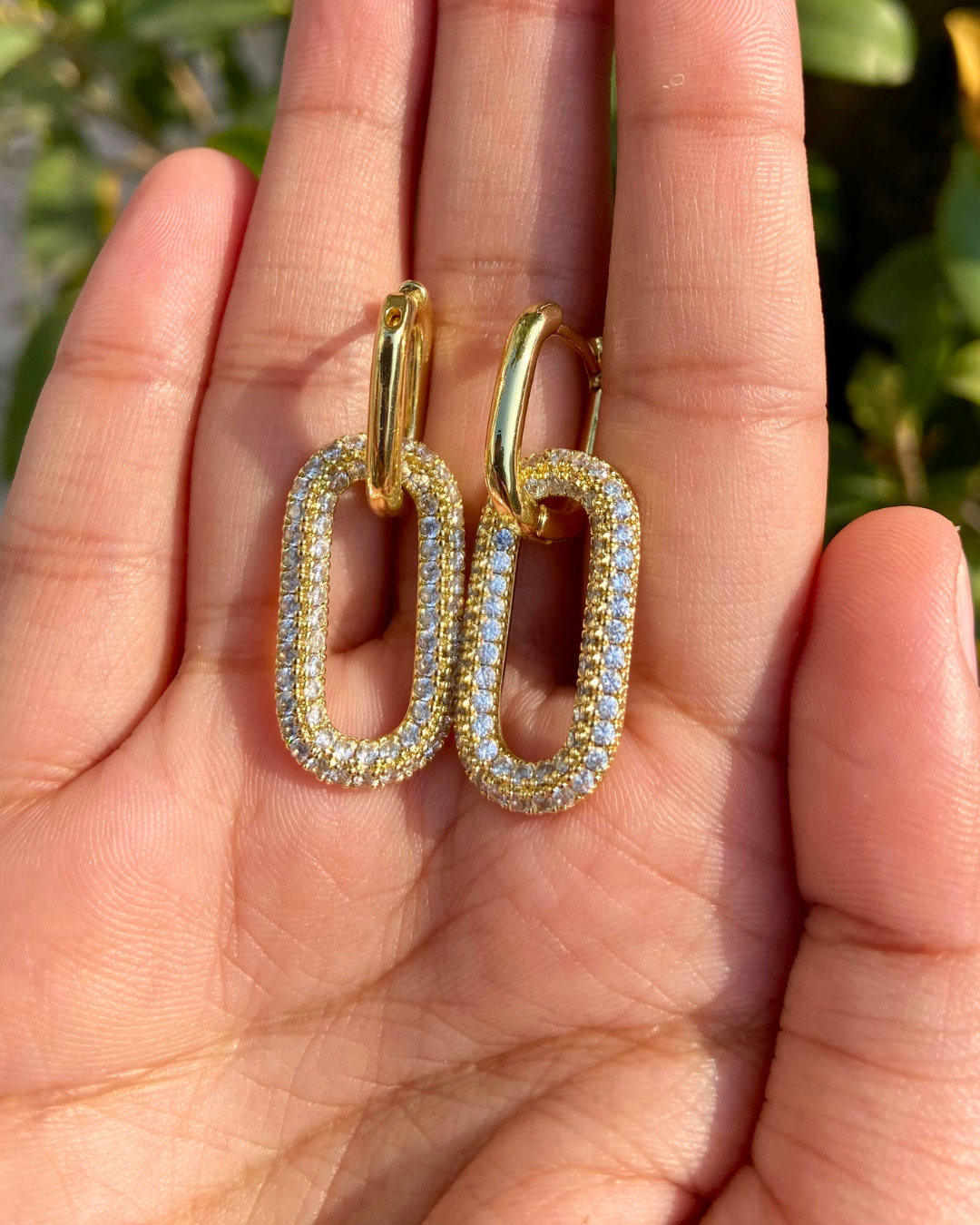 Amelia Two Way Hoops 18K Gold Plated