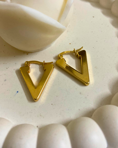 Vertex Hoops 18K Gold Plated