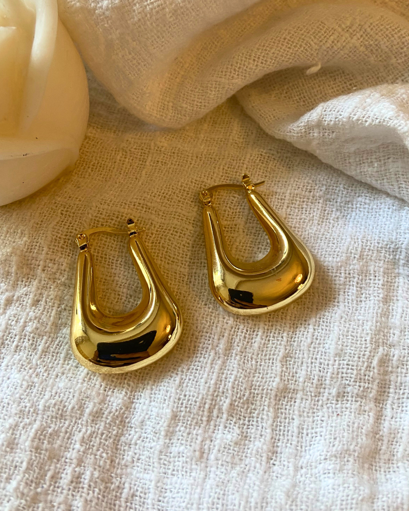 Timeless Glow Hoops 18K Gold Plated