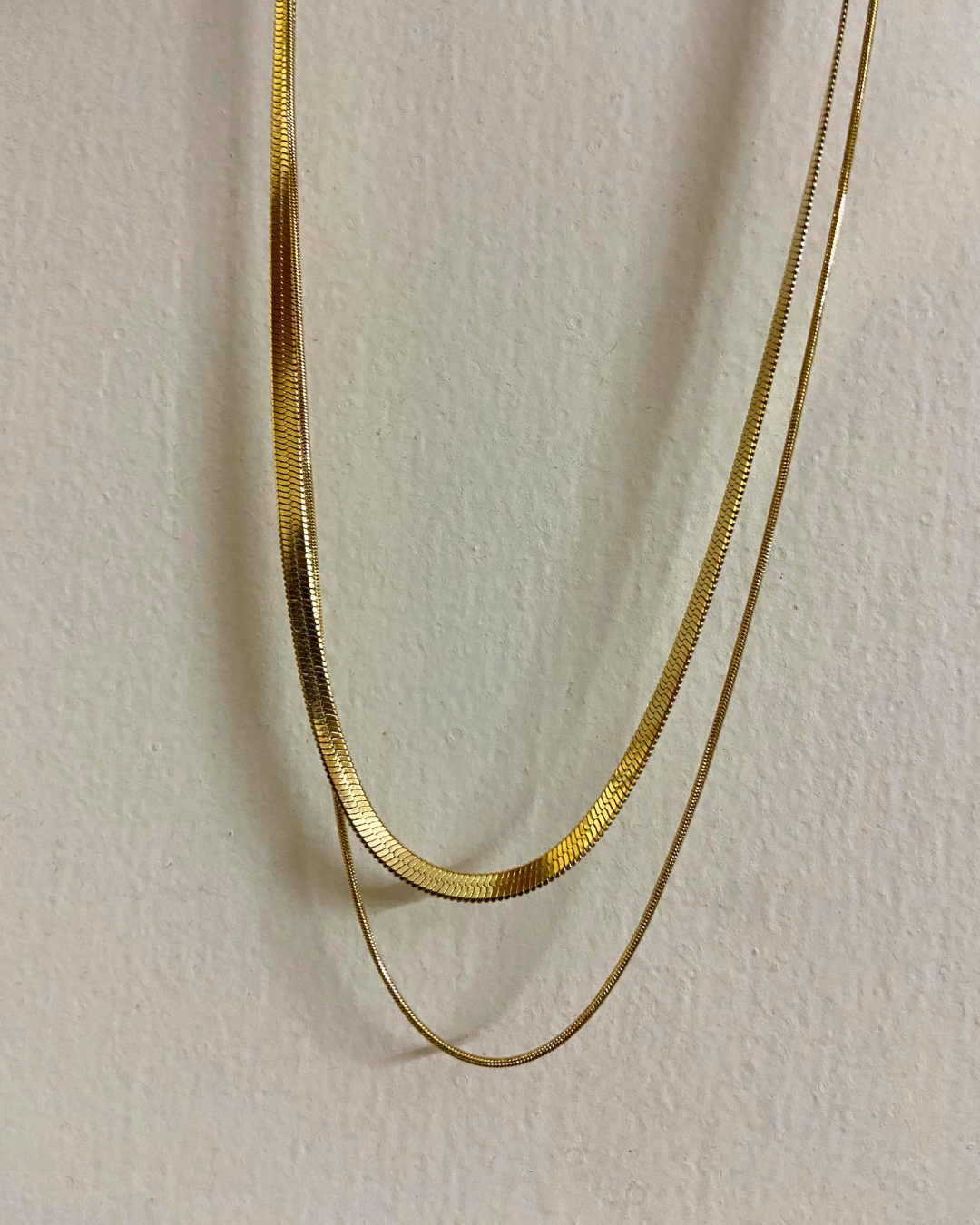 Minimal Layered Snake Chain- 18K Gold Plated