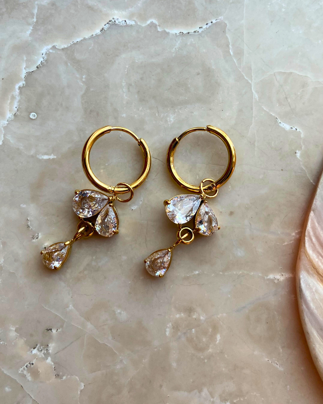 Enara Charm Earrings 18K Gold Plated