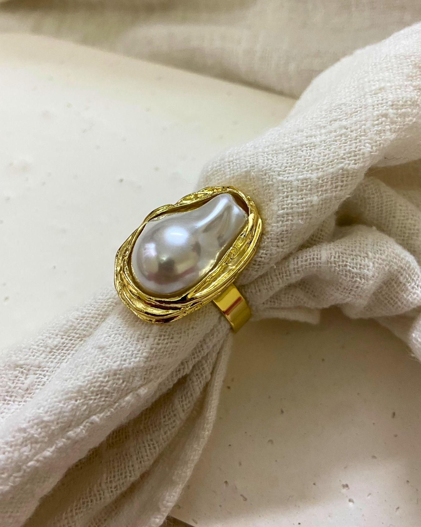 Silver Eclipse Ring 18K Gold Plated