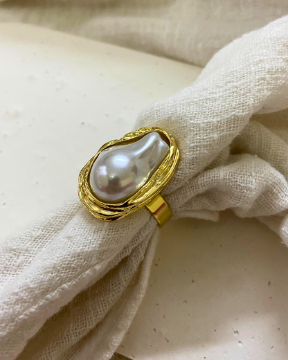 Silver Eclipse Ring 18K Gold Plated