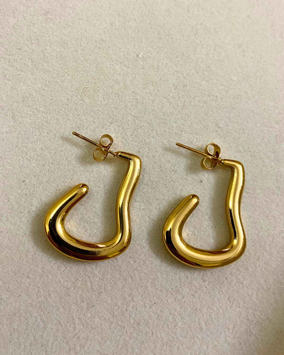 Dewcurve Hoops- 18K Gold Plated