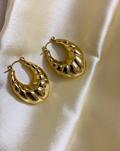 Aurora Croissant Hoops 18K Gold Plated