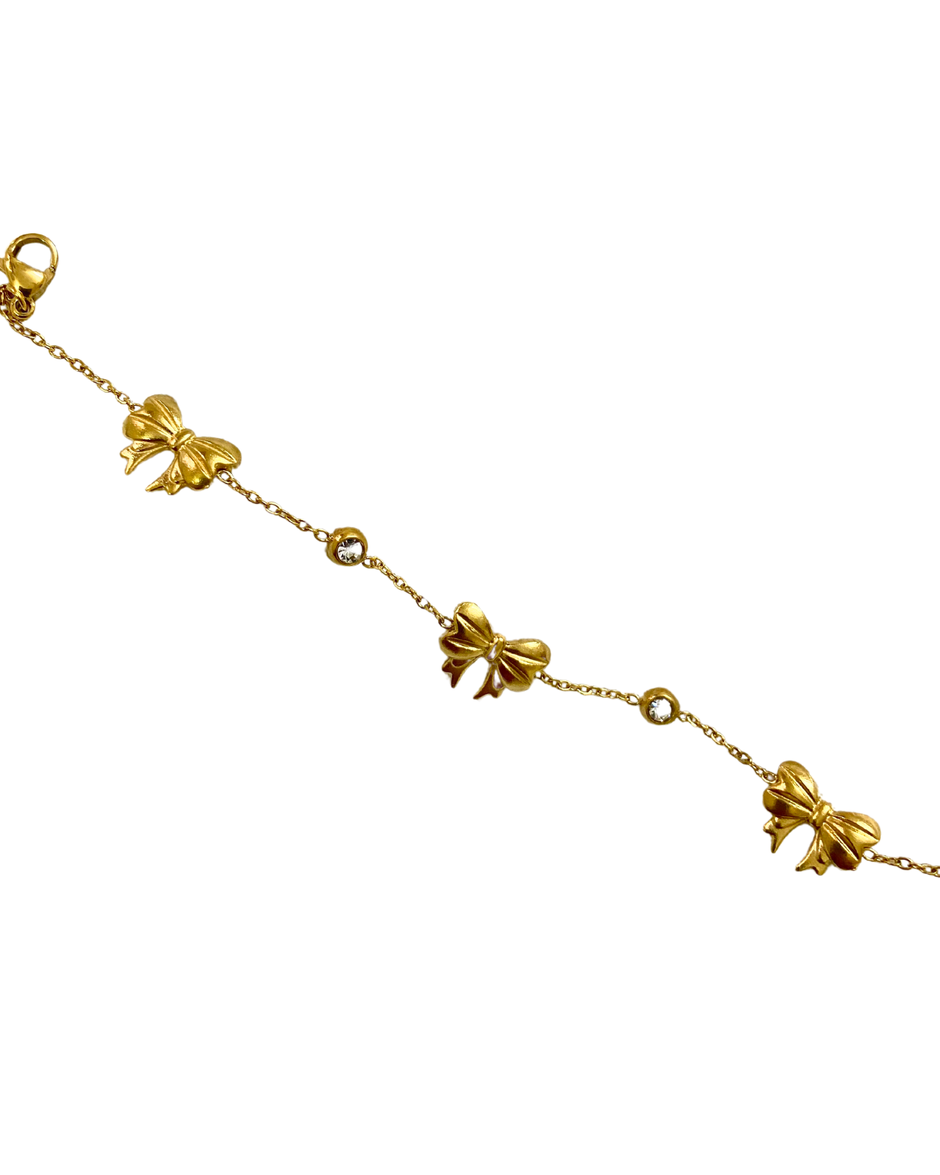 Bow Charm Bracelet 18K Gold Plated