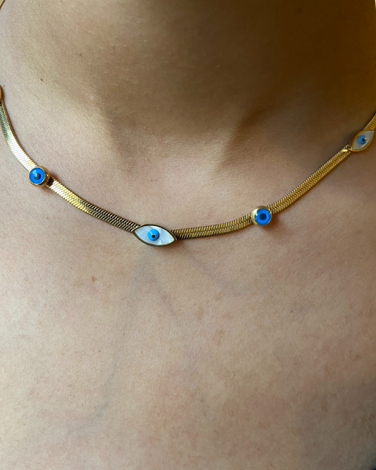 Eye of Fate Necklace 18K Gold Plated