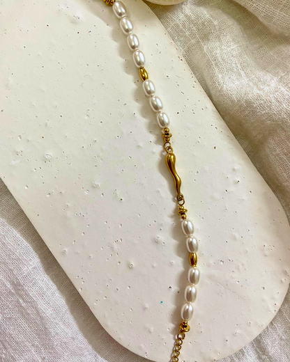 Leona Pearl Bracelet 18K Gold Plated