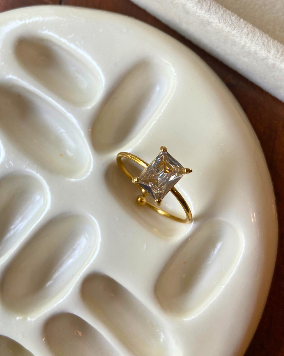 Sleek Solitaire Ring- Adjustable