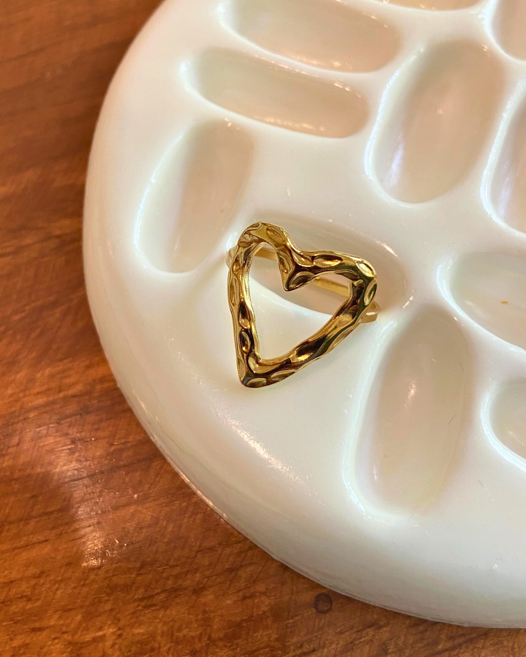 Heart Outline Ring- Adjustable
