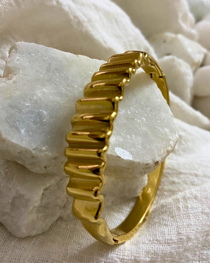 Chevron Fold Bracelet 18K Gold Plated