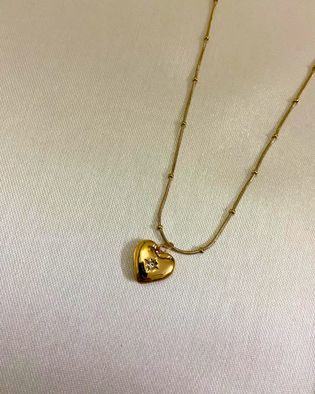Starlit Heart Necklace- 18K Gold Plated