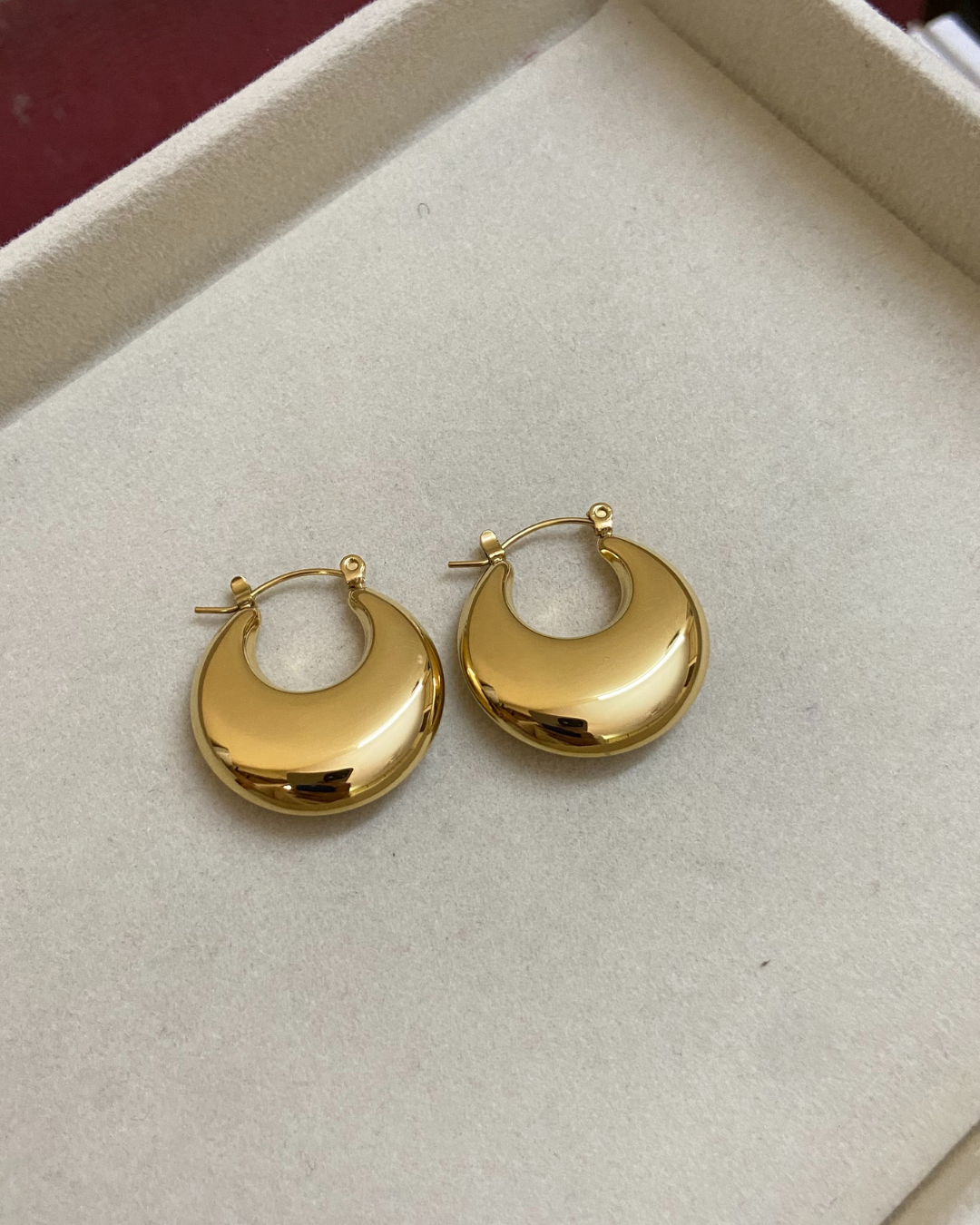 Gold Round Hoops (Small)- 18K Gold Plated