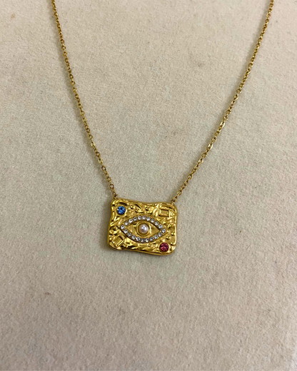 Eye of Grace Necklace- 18K Gold Plated