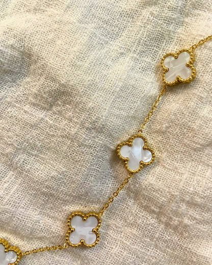 White Clover Bracelet-18K Gold Plated