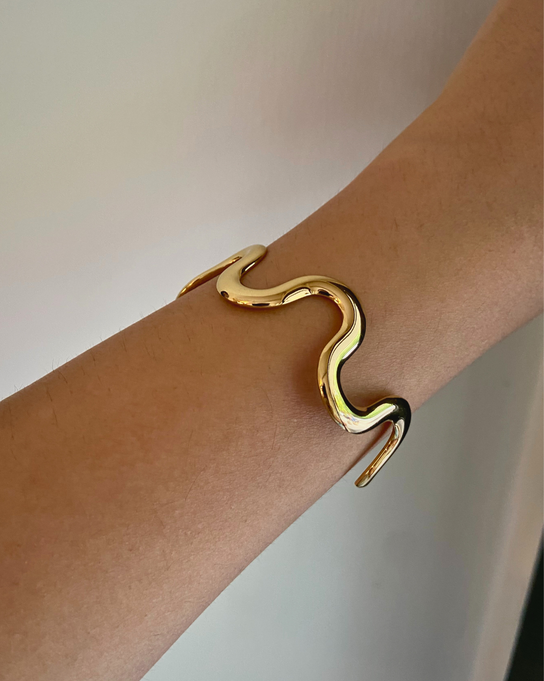 Jolene Swirl Cuff- 18K Gold Plated